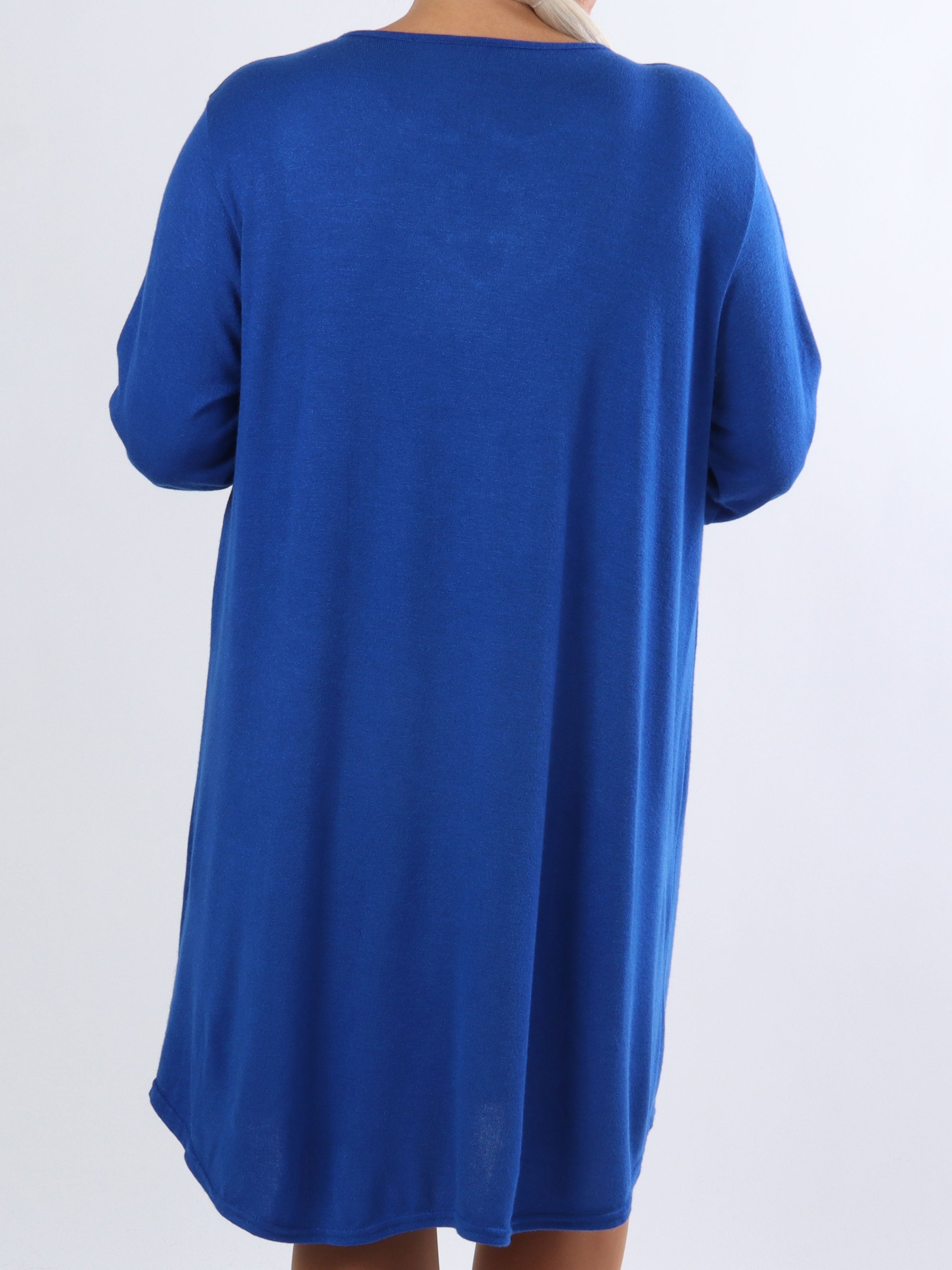 Sidsel - Dejlig blød plus size kjole med sølv ringe foran